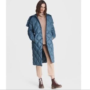 RAG & BONE Rudy Long Puffer classic quilted coat size M new with tags $695